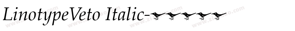LinotypeVeto Italic字体转换
